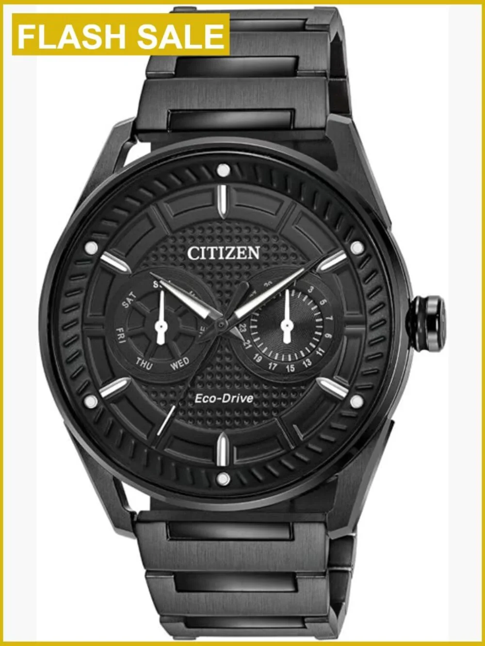 Eco-Drive Men's Watch Stainless Steel Bracelet Chronograph 100m Water Resistant